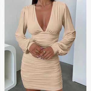Women's sexy ruched dress